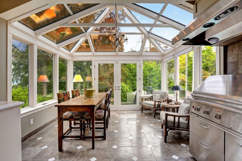 Sunroom with Glass Panels